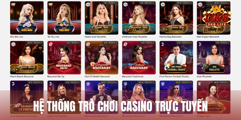 Hệ thống trò chơi đẳng cấp tại sảnh casino live mà bạn không nên bỏ lỡ